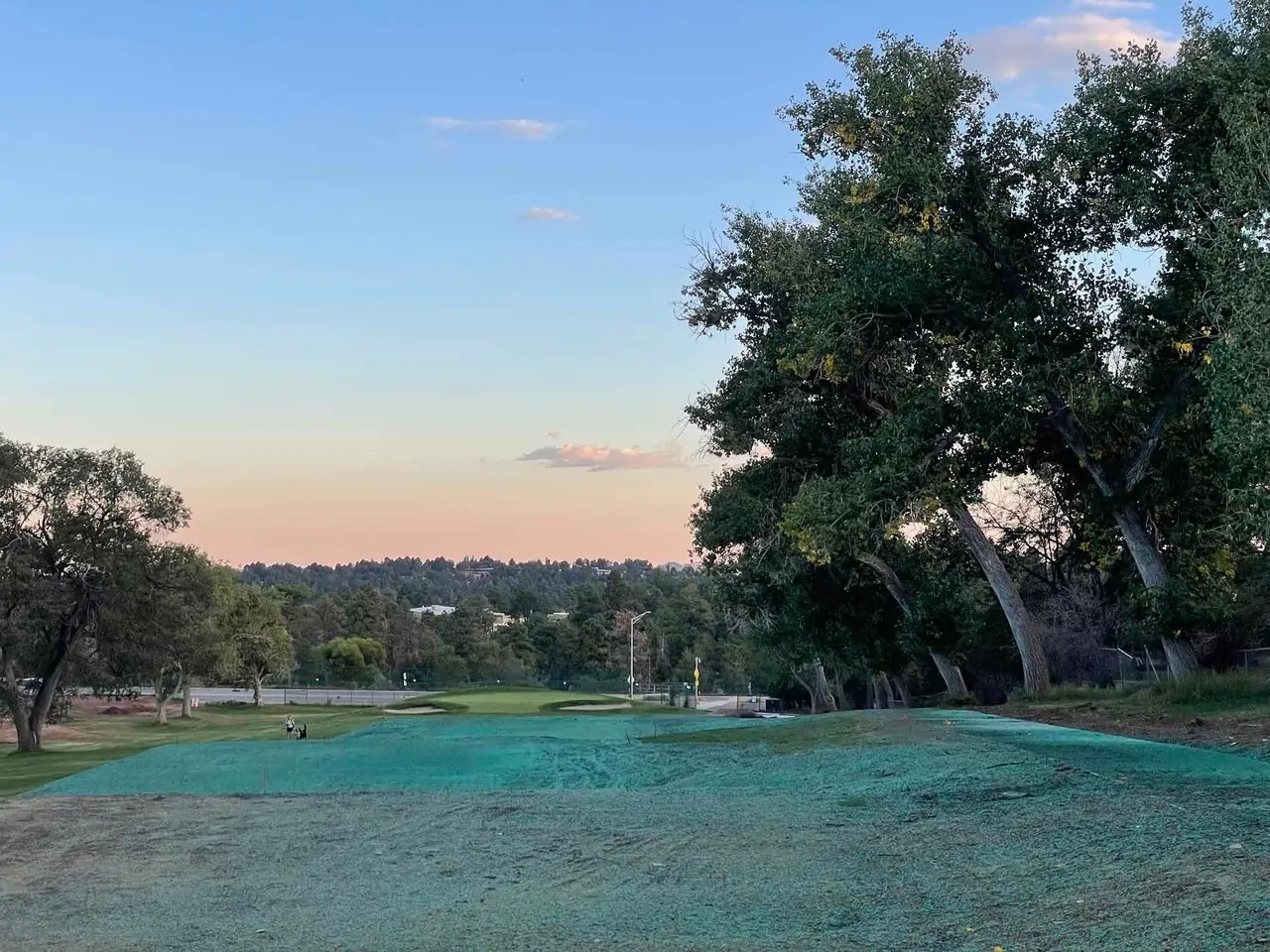 Los Alamos putting green construction